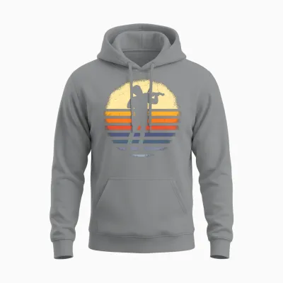 Violinist Retro Unisex Hoodie - Sport Grey