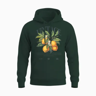Lemon Vintage T-Shirt, White Unisex Hoodie - Forest