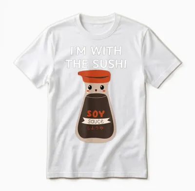 Easy Funny Group Costume - Soy Sauce Condiment Costume Unisex T-Shirt - White