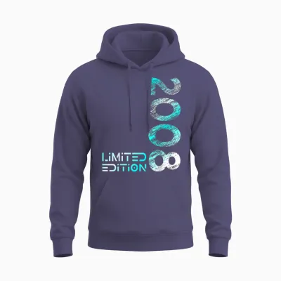 18. Geburtstag Limited Edition Jahrgang 2008 Junge Mädchen Unisex Hoodie - Heather Sport Dark Navy
