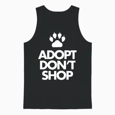 Adopt Dont Shop Unisex Tank Top - Black
