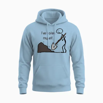I've Soiled Myself Gardening Graphic Unisex Hoodie - Light Blue
