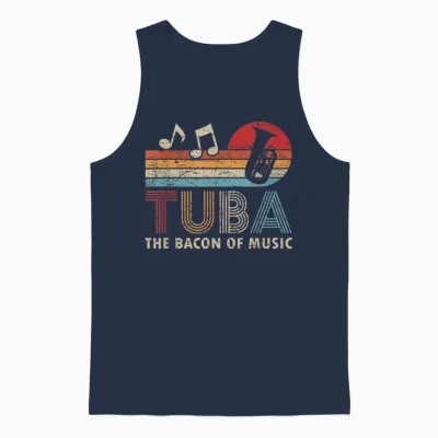 Retro Tuba Orchester Blasmusik Musiker Tubist Unisex Tank Top - Navy