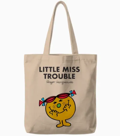 Mr. Men Little Miss Trouble Tote Bags - Natural