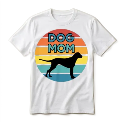 Dog Mom Cuddling Puppy , Dogs Lovers Unisex T-Shirt - White