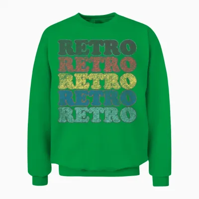 Retro in Grudge Effect. Unisex Sweatshirt - Irish Green