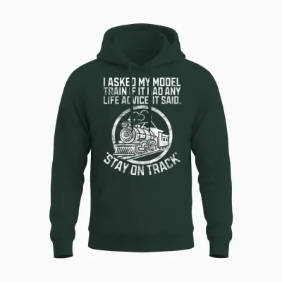 Model Railroading Railroader Railroad Unisex Hoodie - Forest