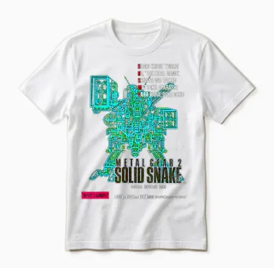 Gear Box Art Aus Metall, Japanisches Retro-Gamer-Klassiker, 8-Bit-Stealth Unisex T-Shirt - White