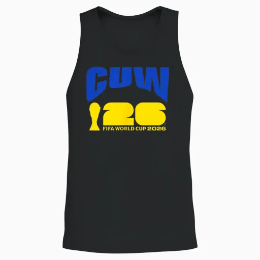 Fifa World Cup26 Curacao Ball in Goal Unisex Tank Top - Black