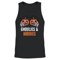 Halloween Boob Ghoulies & Boobies Unisex Tank Top - Black – 2