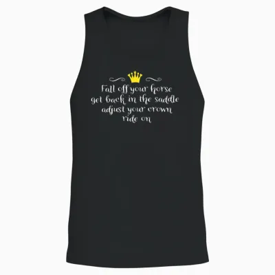 Falling off a Horse Unisex Tank Top - Black