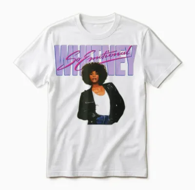 Officiel Official Whitney Houston So Emotional Iconic Unisex T-Shirt - White