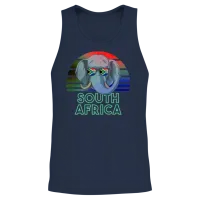 South Africa Unisex Tank Top - Navy – 2