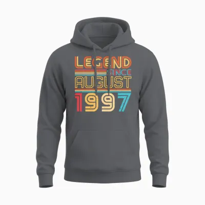 1997 August Retro Unisex Hoodie - Charcoal