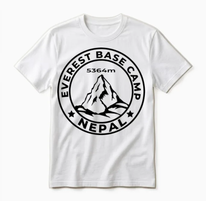 Everest Base Camp - White Unisex T-Shirt in White