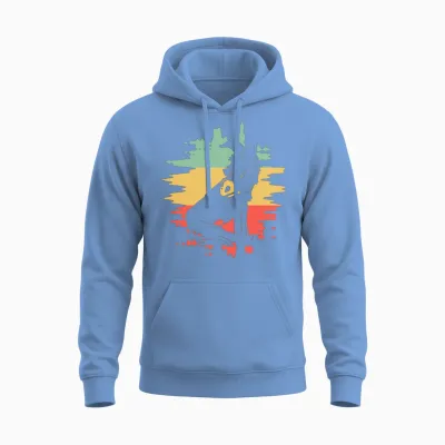 Cool Retro Donkey Unisex Hoodie - Carolina Blue