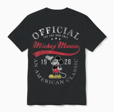 Disney Mickey and Friends the Only True Mickey Mouse Unisex T-Shirt - Black