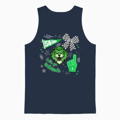 Let's Go Isibindi Retro Cheering School Spirit Unisex Tank Top - Navy