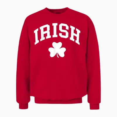 Irish Shamrock St Patricks Day Ireland Pride Irish Green Unisex Sweatshirt - Red