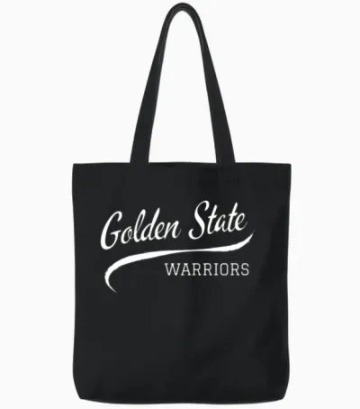 Warriors Retro Tote Bags - Black