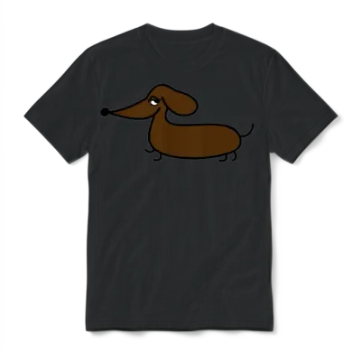 Funny Dachshund Unisex T-Shirt - Black