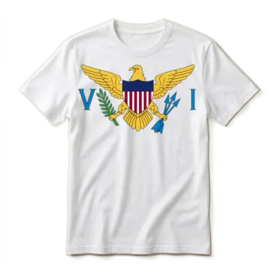 Flag of the United States Virgin Islands Unisex T-Shirt - White