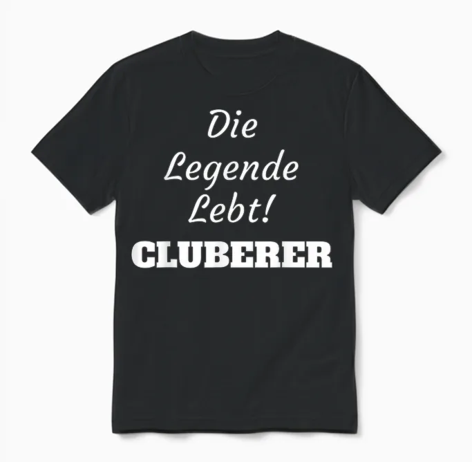 Football T-Shirt Nuremberg the Legend Lives Cluberer Fans Unisex T-Shirt in Black