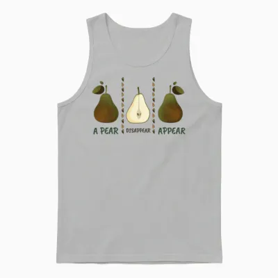 A Pear Disappear Appear Funny Pears Unisex Tank Top - Ash