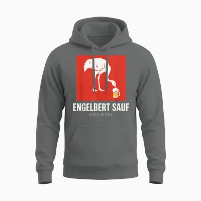 Engelbert Sauf Arbeitskleidung Sauf Vogel Humor Baustelle T- Unisex Hoodie - Graphite Heather