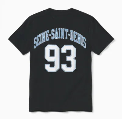 Seine-Saint-Denis 93 T-Shirt, Black, S Unisex T-Shirt - Black