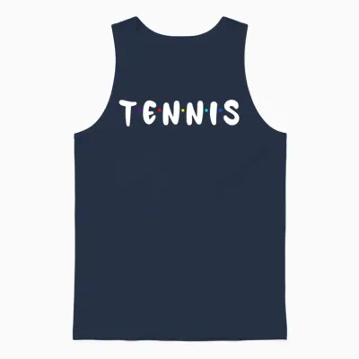 Funny Tennis Tennis Player Unisex Tank Top - Navy