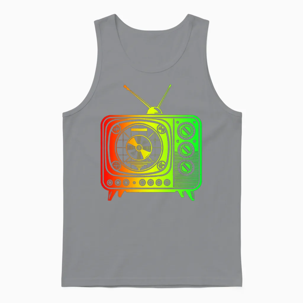 Retro Tv - Oldschool Vibes Unisex Tank Top - Sport Grey