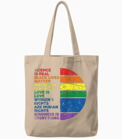 The Science of Gay Pride Is True Black Lives Matter Love Is Love Is Love Tote Bags - Natural