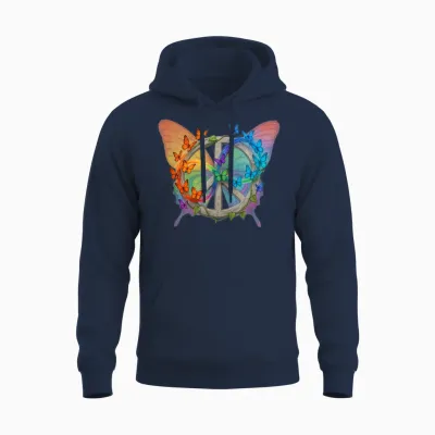 Butterfly Unisex Hoodie - Navy