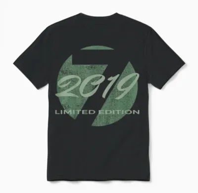 7. Geburtstag Mädchen Junge 7 Jahre 2019 Lustig Geschenk Unisex T-Shirt - Black
