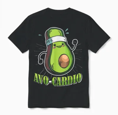 Läufer Avo Cardio Marathon Laufen Lustiges Lauf Unisex T-Shirt - Black