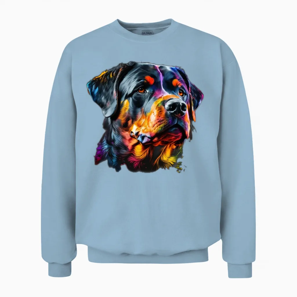 Dog Chien Lovers Gift Unisex Sweatshirt in Light Blue