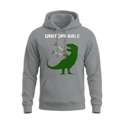 Dino Unstoppable Unisex Hoodie - Sport Grey