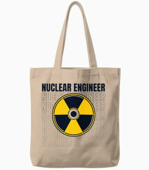 Nuclear Engineer Uranium Energy Nuclear Engineer Tote Bags in Natural