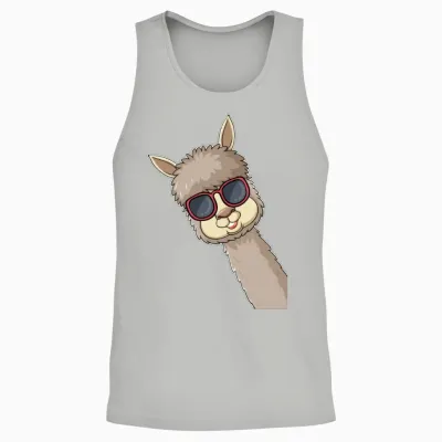 Funny Llama Sunglasses Llama Lover Funny Alpaca Unisex Tank Top - Ash