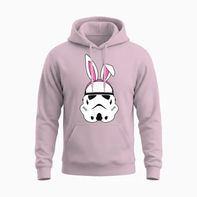Amazon Essentials Star Wars Stormtrooper Spring Easter Bunny Ears Unisex Hoodie - Light Pink