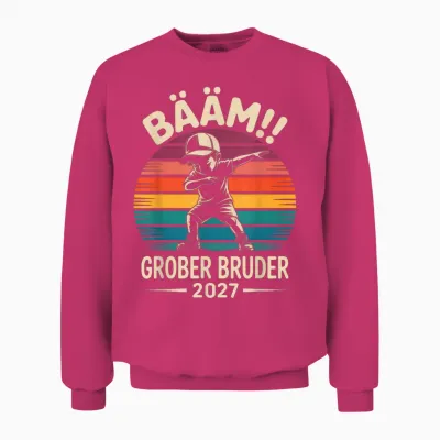 Bääm Großer Bruder 2027 Cooles Dabbing Für Werdende Brüder Unisex Sweatshirt - Heliconia