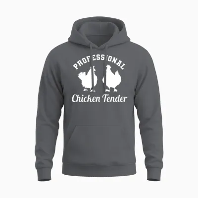 Professional Chicken Tender Funny Food Lover Unisex Hoodie - Charcoal