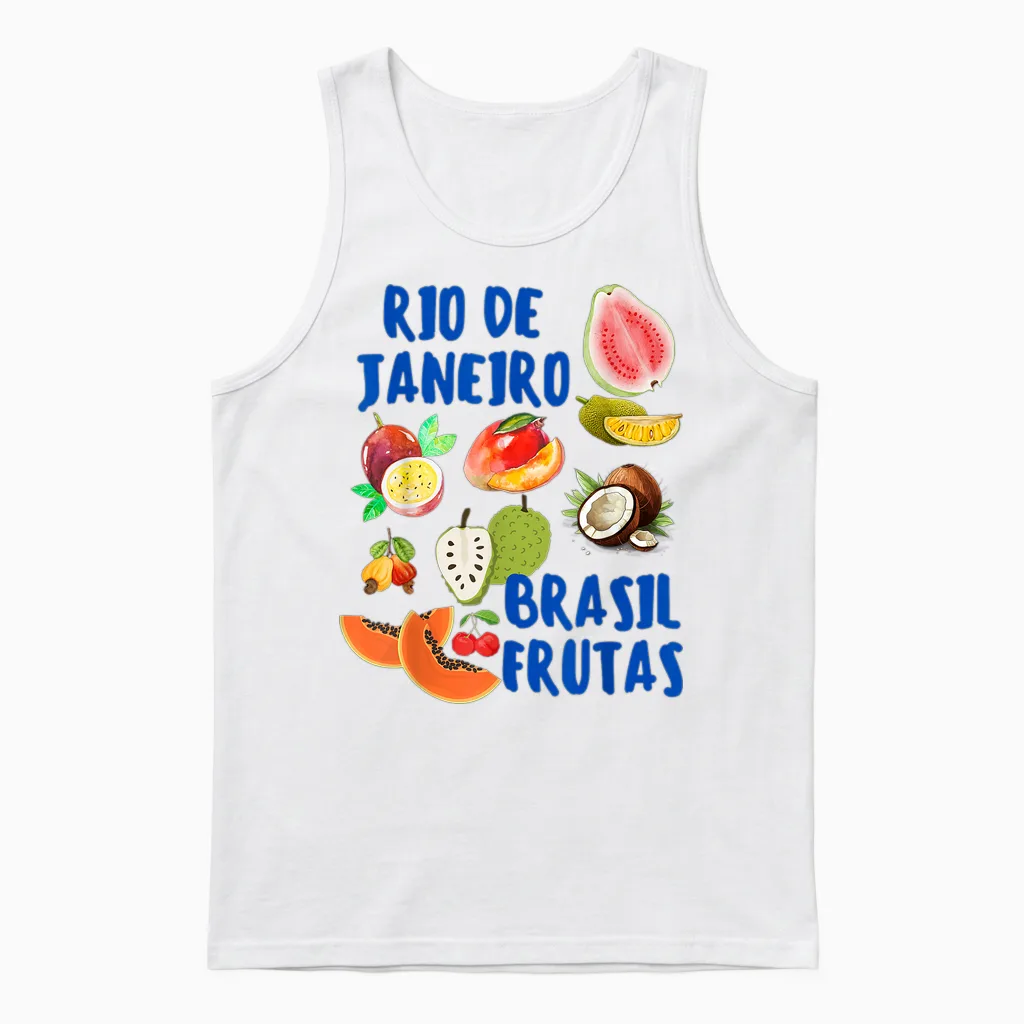 Rio De Janeiro Brasilien Frutas Bauernmarkt Sommer Unisex Tank Top in White