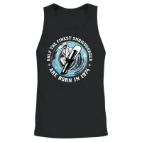 Snowboarder Vintage 1974 Birthday Snowboarding Unisex Tank Top - Black – 2