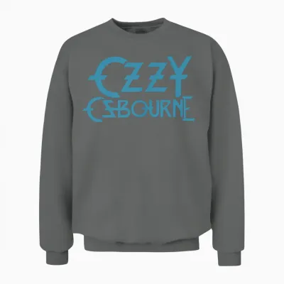 Ozzy Osbourne Patient Number 9 Teal Logo Unisex Sweatshirt - Graphite Heather