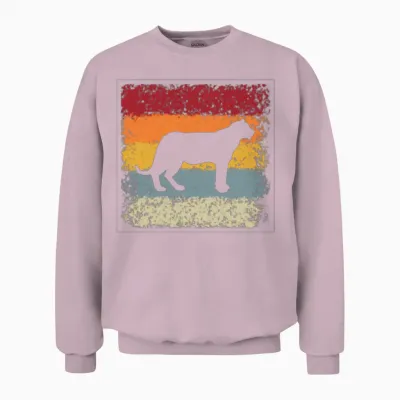 Tiger Retro Unisex Sweatshirt - Light Pink