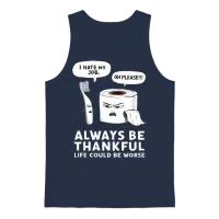 Toilets Humor Toilet Joke for a Toilet Joke Unisex Tank Top - Navy – 1