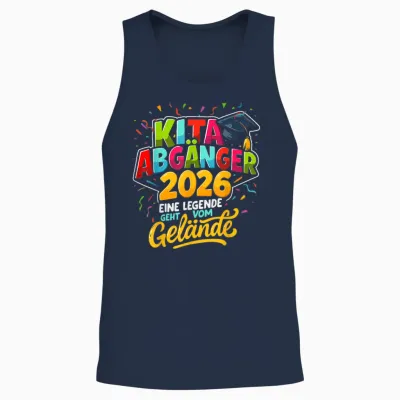 Kinder Kita Abgänger 2026 Eine Legende Geht Vom Gelände Unisex Tank Top - Navy