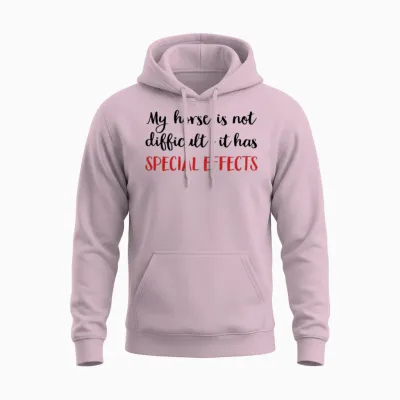 Horse Unisex Hoodie - Light Pink